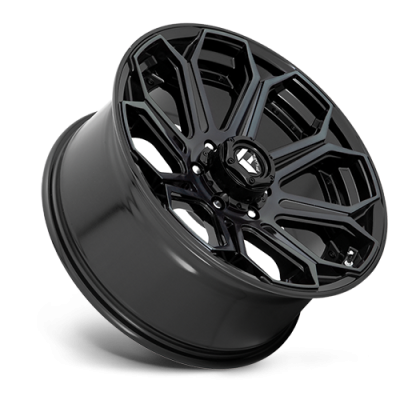Aluminum Wheels 18X9 Siege D704 5 On 127 Gloss Black Machined Double Dark Tint 71.5 Bore 1 Offset Fuel Off Road Wheels