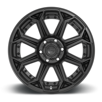 Aluminum Wheels 22X10 Siege D706 6 On 135 Matte Black 87.1 Bore -18 Offset Fuel Off Road Wheels