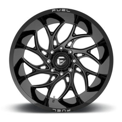 Aluminum Wheels 22X12 Runner D741 5 On 127 Gloss Black Milled 71.5 Bore -44 Offset Fuel Off Road Wheels