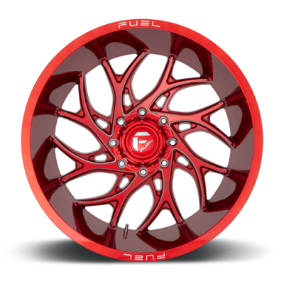 Aluminum Wheels 26X14 Runner D742 5 On 127 Candy Red Milled 71.5 Bore -75 Offset Fuel Off Road Wheels