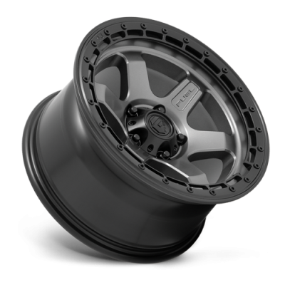 Aluminum Wheels 17X9 Block D752 5 On 127 Gunmetal Gray/Black Ring 71.5 Bore 1 Offset 6 Spoke Fuel Off Road Wheels