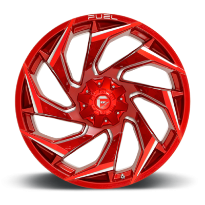 Aluminum Wheels 17X9 Reaction D754 5 On 114.3/5 On 127 Candy Red/Milled 78.1 Bore 1 Offset Fuel Off Road Wheels
