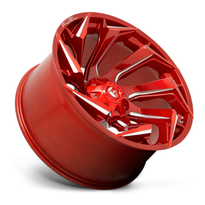 Aluminum Wheels 20X9 Reaction D754 5 On 114.3/5 On 127 Candy Red/Milled 78 Bore 1 Offset Fuel Off Road Wheels