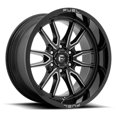 Aluminum Wheels 20X10 Clash 6 D761 6 On 135 Gloss Black Milled 87.1 Bore -18 Offset Multi Spoke Fuel Off Road Wheels