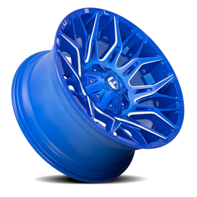 Aluminum Wheels 20X9 Twitch D770 5 On 114.3/5 On 127 Anodized Blue Milled 78 Bore 1 Offset Fuel Off Road Wheels