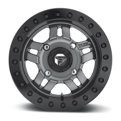 Aluminum Wheels 14X7 Anza UTV D918 4 On 136 Matt Anthracite Gray Beadlock 110.2 Bore 13 Offset 5 Spoke Fuel Off Road Wheels