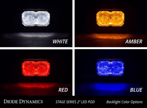 Stage Series 2 Inch LED Pod, Sport White Combo Standard RBL Each