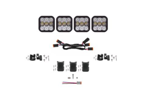 SS5 Sport Universal CrossLink 4-Pod Lightbar White Combo Diode Dynamics