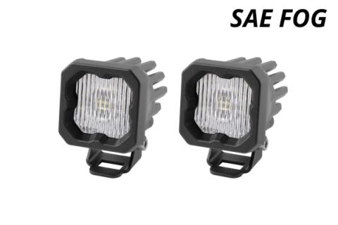 Stage Series C1 LED Pod White SAE Fog Standard ABL Pair Diode Dynamics