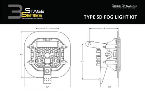 SS3 Max Type SD Kit ABL White SAE Fog Diode Dynamics
