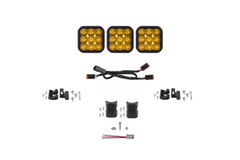 SS5 Sport Universal CrossLink 3-Pod Lightbar Yellow Driving Diode Dynamics