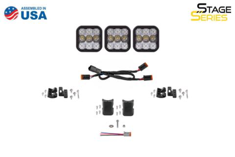 SS5 Pro Universal CrossLink 3-Pod Lightbar White Combo Diode Dynamics