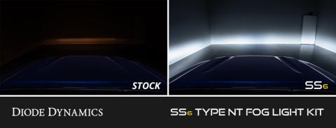 SS6 SAE/DOT Type NT Fog Light Kit Cool White (6000K) Two SS6 Light Bars (26.6 watts) 3569 White SAE Fog Diode Dynamics