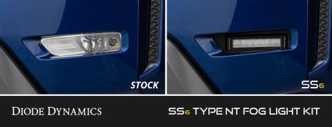 SS6 SAE/DOT Type NT Fog Light Kit Cool White (6000K) Two SS6 Light Bars (26.6 watts) 3569 White SAE Fog Diode Dynamics