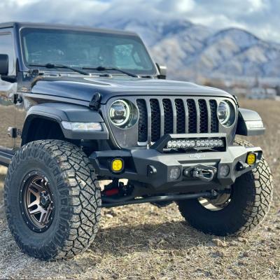Mid Front Bumper With Winch Plate For 18-25 Jeep Wrangler JL 2-4 Door 20-25 Gladiator Rock Slide Engineering