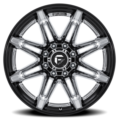 Aluminum Wheels 20X10 Brawl FC401PB 6 On 135 Chrome/Gloss Black Lip 87.1 Bore -18 Offset Fuel Off Road Wheels