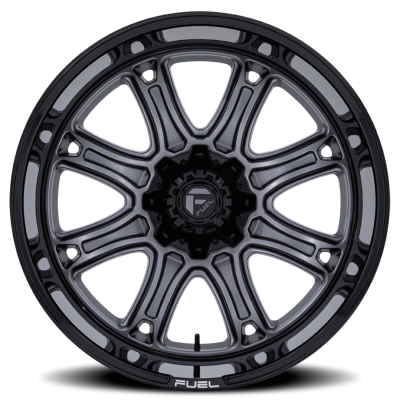 Aluminum Wheels 20X10 Darkstar FC853AB 5 On 114.3/5 On 127 Matte Gunmetal Gray/Black Lip 78.1 Bore -18 Offset Fuel Off Road Wheels
