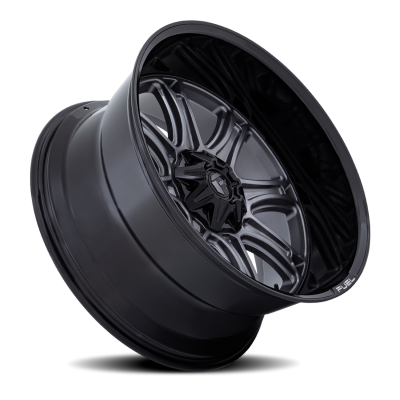 Aluminum Wheels 24X12 Darkstar FC853AB 5 On 114.3/5 On 127 Matte Gunmetal Gray/Black Lip 78.1 Bore -44 Offset Fuel Off Road Wheels