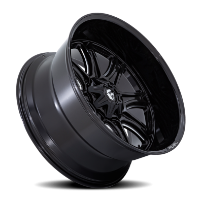 Aluminum Wheels 22X9 Darkstar FC853BE 5 On 114.3/5 On 127 Gloss Black/Milled 78.1 Bore 1 Offset Fuel Off Road Wheels