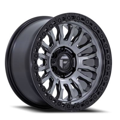 Aluminum Wheels 20X9 Rincon SBL FC857AB 5 On 127 Matte Gunmetal Gray Matte Black Lip 71.5 Bore 1 Offset Fuel Off Road Wheels
