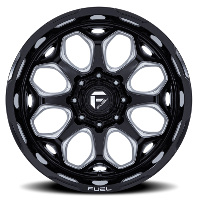 Aluminum Wheels 20X9 Scepter FC862 BE 5 On 127 Gloss Black Milled 71.5 Bore 1 Offset Fuel Off Road Wheels