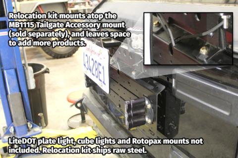 License Plate Relocator/Light Mount for JK-JL (w/ Backup Camera Mount) For Jeep JK|Jeep JL Motobilt