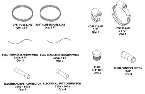EVAP And Fuel Line Modification Kit For Rear Mounted Fuel Tank In 12-18 Jeep JKU Motobilt