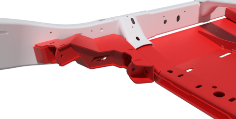 4 Link Suspension Bracket Kit With Skid Plate For 12-18 Jeep JKU Bare Steel Motobilt