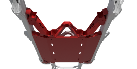 4 Link Suspension Bracket Kit With Skid Plate For 12-18 Jeep JKU Bare Steel Motobilt