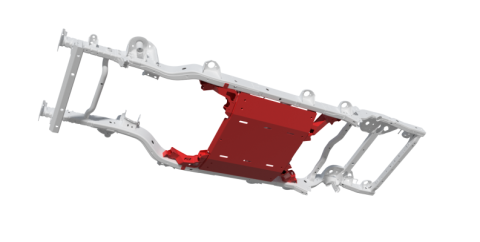 4 Link Suspension Bracket Kit With Skid Plate For 12-18 Jeep JKU Bare Steel Motobilt