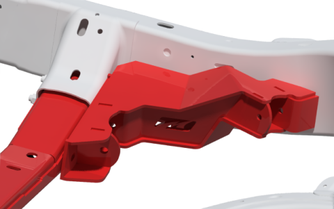 4 Link Front Suspension Brackets With Transmission Crossmember For 07-11 Jeep JKU Bare Steel Motobilt