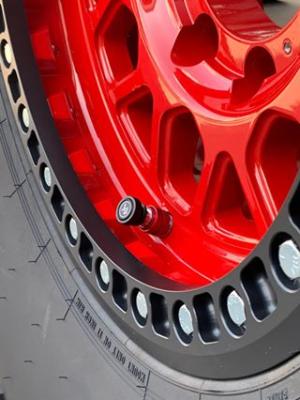 Monster Valve Flat2 - Dual Valve Stem Wheels - 5 Pack with Install Tools Power Tank