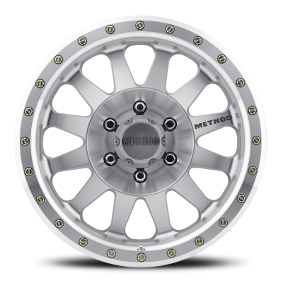 Aluminum Wheels 20x10 Double Standard MR304 Bolt Pattern 6 On 135 Offset -18 Lip Size 3.9 Machined SL Clear Coat Method