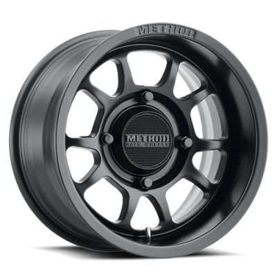 Aluminum Wheels 15x10 MR409 Bead Grip UTV Bolt Pattern 4 On 156 Offset 0 Lip Size 4.33 Matte Black MB Method