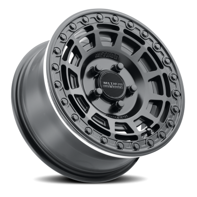 Aluminum Wheels 15x7 MR415 Beadlock UTV Bolt Pattern 5 On 114.3 Offset 38 Lip Size 0 Matte Black MB Gloss Black Ring Method