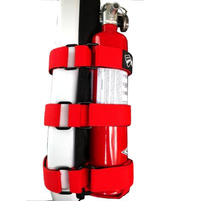 Fire Extinguisher Holder For Padded Roll Bars Webbing Red Bartact