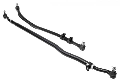 Currectlync Wrangler JK High Steer Kit For Stab. Shock And Jeep JL/JT Trac Bar Incl. Knuckles Drag Link Tie Rod Trac Bar Tb Reloc/Shock Mount Tr Clamp RockJock 4x4