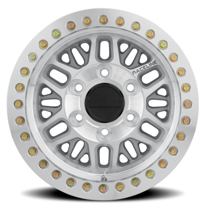 Aluminum Wheels 17x9 Ryno Cast Beadlock RT951M Machined Silver Machined Beadlock Ring -12 Offset 5 on 127 Bolt Pattern 83.82 Bore Raceline