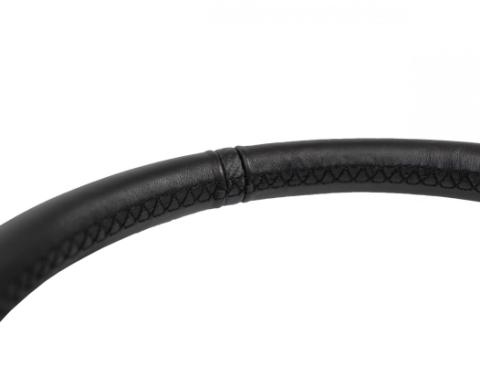 Flat Leather Steering Wheel 13 Inch Diameter Black PRP Seats