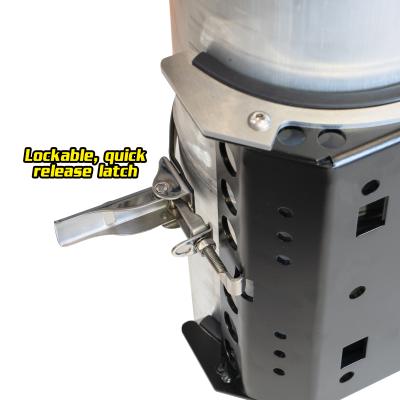 6 LB Propane Tank Bracket Satin Black Power Tank