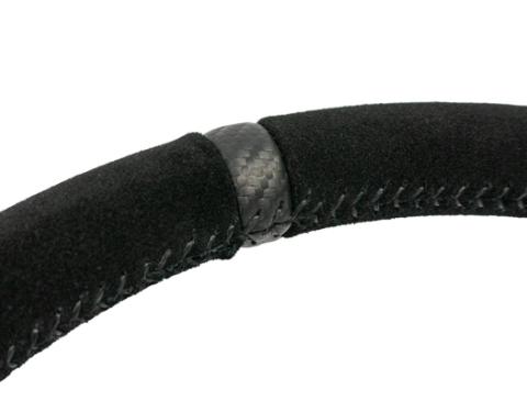 Heated Flat Suede Steering Wheel, Black PRP Seats