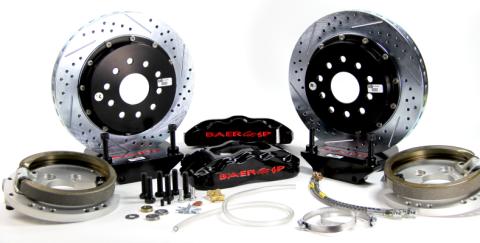 Brake System 13 Inch Rear Pro+ w/Park Brake Black GM 10/12 Bolt W/C Clips Axles BAER Brakes