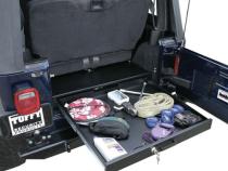 Full Width Rear Bench Underseat Drawer - 76-86 CJ7 / 87-95 Wrangler YJ / 97-06 Wrangler TJ Black Tuffy Security Products