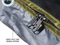 HD Nomadic 2.0 Awning Room Enclosure, Grey Body, Green Trim (4 Walls and Floor) Overland Vehicle Systems