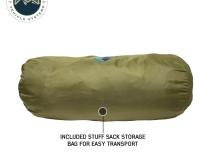 HD Nomadic 2.0 Awning Room Enclosure, Grey Body, Green Trim (4 Walls and Floor) Overland Vehicle Systems