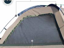 LD TACT - Bed Tent Full Size 5.5-5.8 Foot, Tan Body and Green Rainfly Overland Vehicle Systems