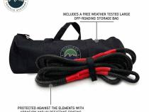 Brute Kinetic Recovery Rope 1 1/2 Inch x 30 Foot With Storage Bag Overland Vehicle Systems