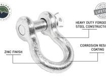 Recovery Shackle 3/4 4.75 Ton Zinc - D Ring Recovery Shackle Overland Vehicle Systems