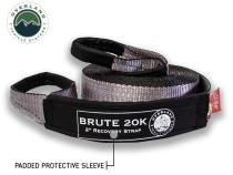 Tow Strap 20000 lbs - 2 x 30' Gray With Black Ends Overland Vehicle Systems