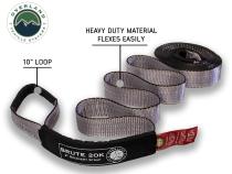 Tow Strap 20000 lbs - 2 x 30' Gray With Black Ends Overland Vehicle Systems